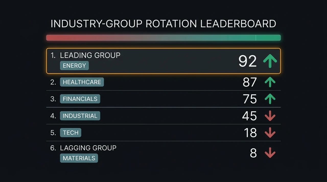 Industry Group Rotation: How to Find Swing Trading Setups in Leading Sectors